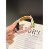 Cute Leather Strap for Xiaomi Mi Band 10 9 8 Wristband Two-Colors Slim Leather Bracelet Wristband for Mi Smartwatch Band 8 9Pro