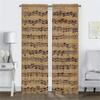 Curtains Living Room Curtain Panel Music Note Home Interior Partition Halloween Decoration Child Vintage Made Of Polyester Washable Sitting Ready
