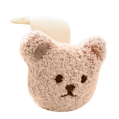 Car Purse Hook Little Bear Style Easy Mounting Safe Plastic Soft Plush Car Headrest Hook for Vehicle Bag Bottle