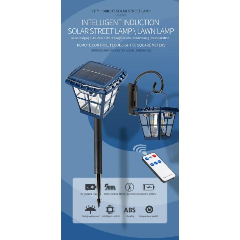 Lumini solare retro multifuncționale de 2000 lm. Lumini de gazon. Lumini de perete. Lumini stradale IP65, impermeabile, cu scop dublu, pentru iluminarea zonelor mari