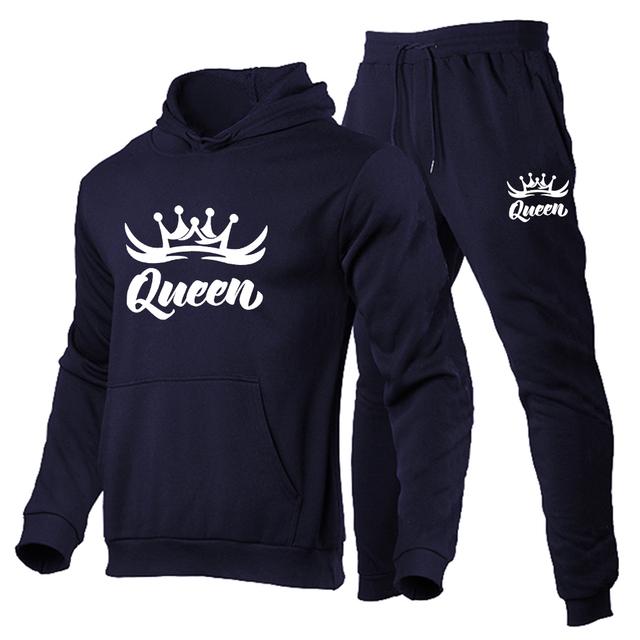 Couple Matching Sweatpants - King Queen Cotton Yoga Gym Training Pants