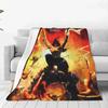 Manowar Throw Blanket Cartoon Warm for Camping Multi Style