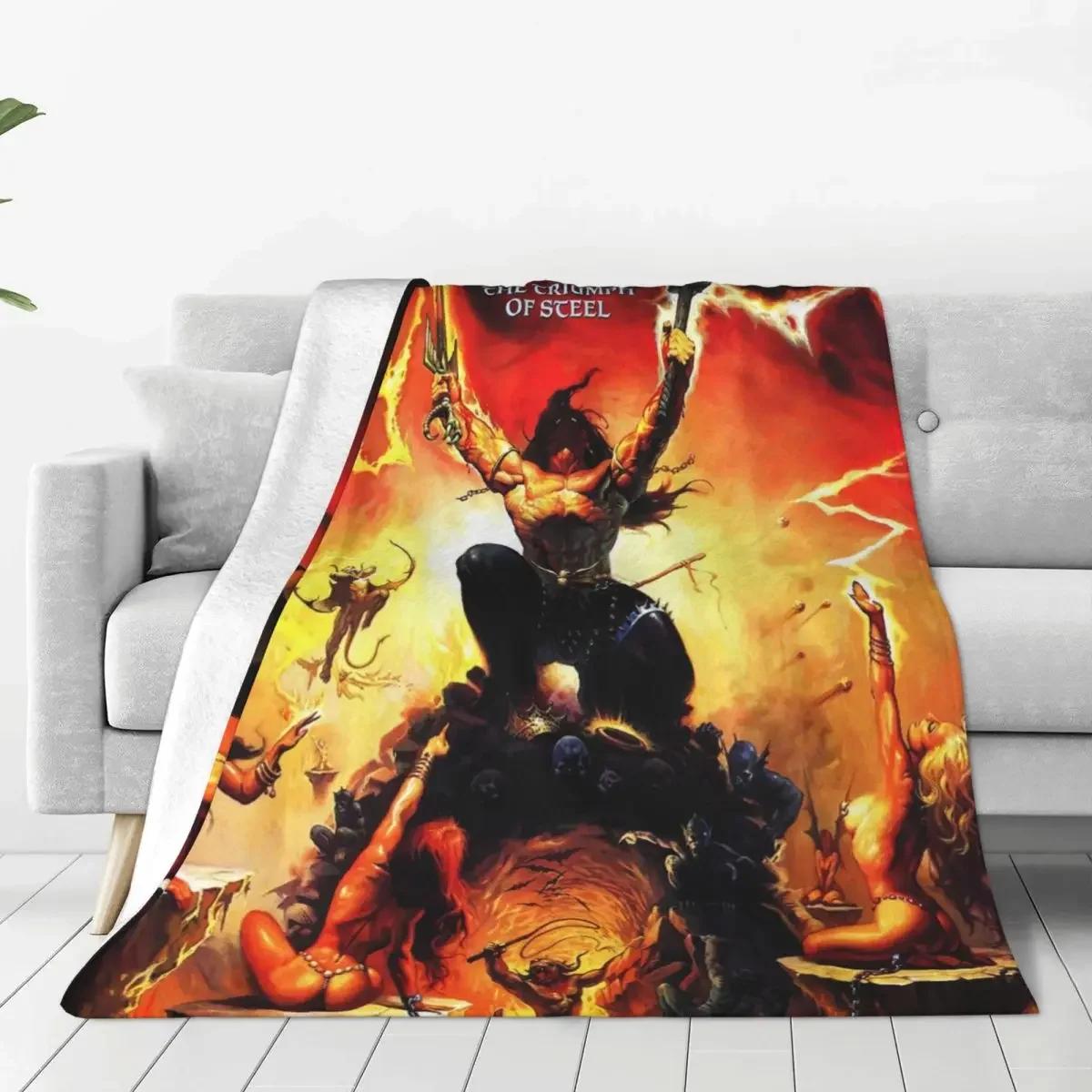 Плед Manowar Мультяшный Теплый для Кемпинга Разные Стилі 75x90cm