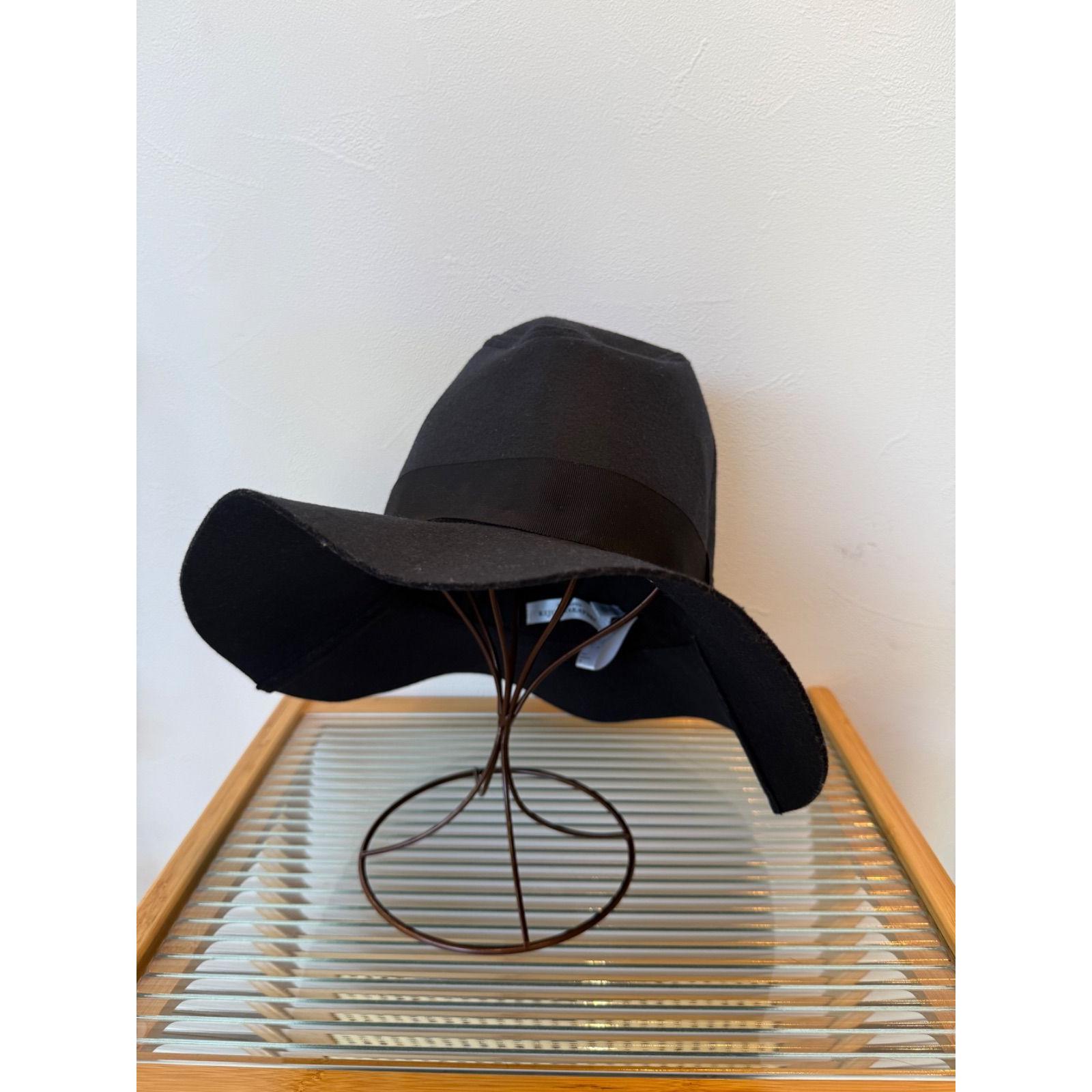Used KIJIMA TAKAYUKI Wide Brim Rabbit Hair Hat Black 3 Made in Japan