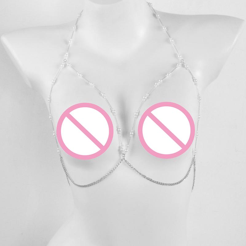 Halter Necklace Trend Jewelry Bra  Chest Chain Necklace Nightclub Sexy Body