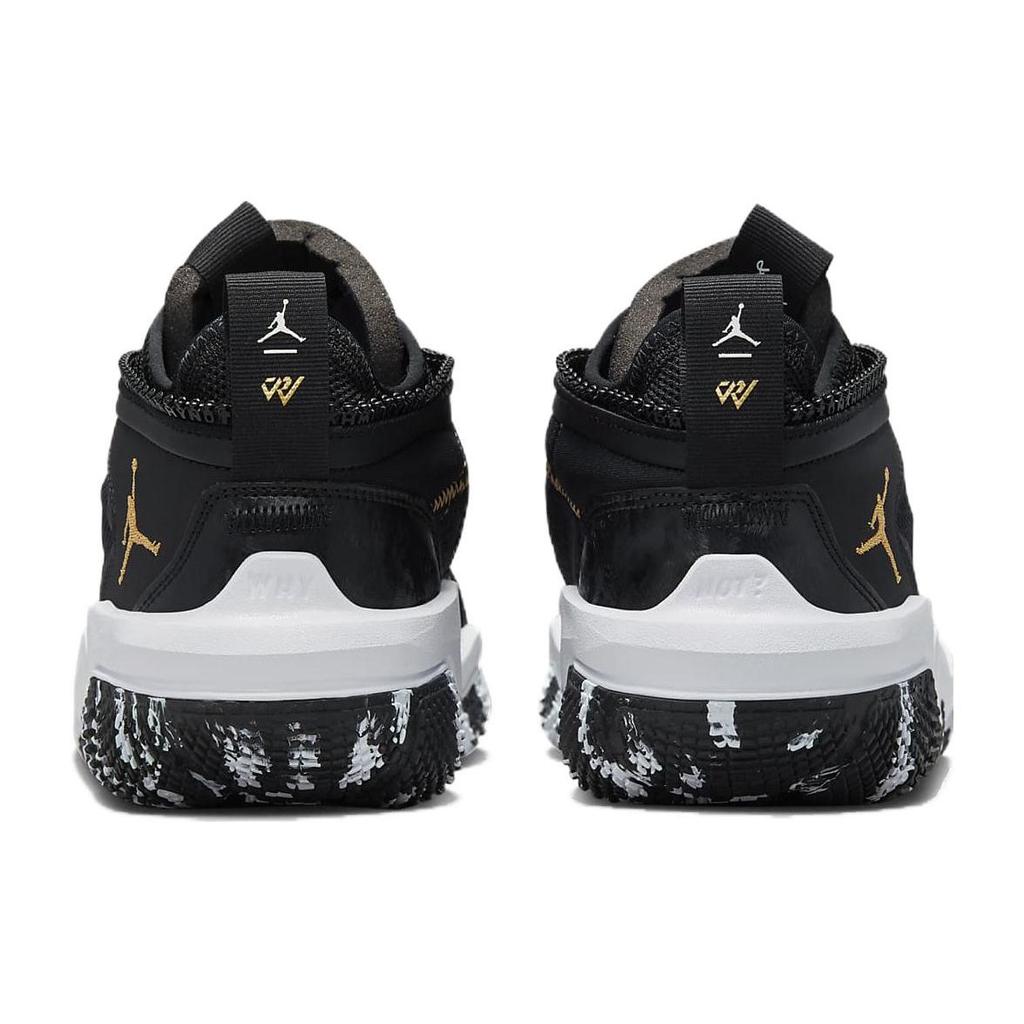 Air Jordan Why Not Zer0.6 PF Black Gold Men Sneakers Metallic-Gold White DV1249-071