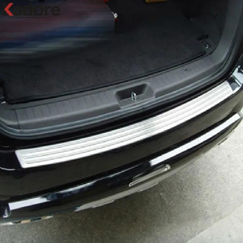 For Hyundai Santa Fe 2010 2011 2012 Stainless Steel Rear Trunk Bumper Cover Trim Car Tailgate Door Sill Plate Guard Accessories