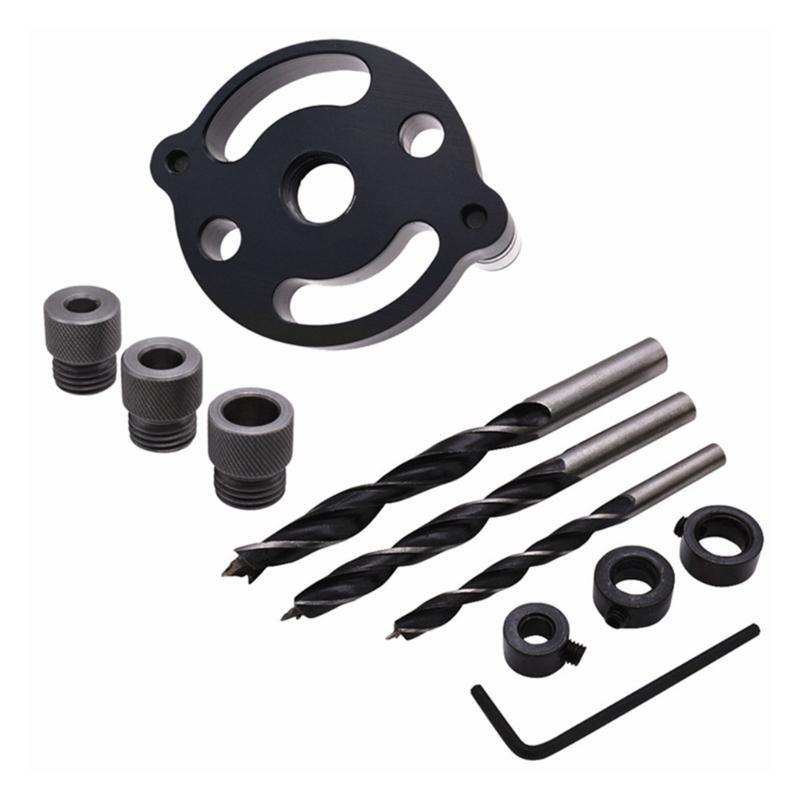 

Self Centering Doweling Jig Punch Locator Dowel Jig Kits 6mm 8mm 10mm Drill Guide Sleeve Tool for Woodworking