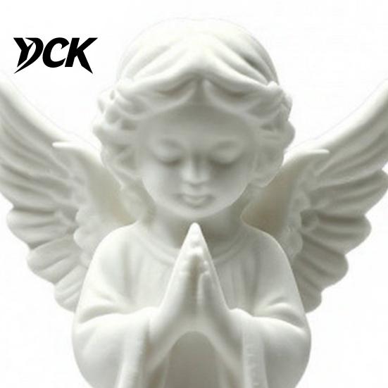 3D Printed PLA Art Praying Angel Figurine, White Statue, DIY Paintable Holy Figurine Cherub Sculpture, Christmas Tabletop Home Office Decor, Religious