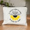 Teacher Theme Women Makeup Bag Maitresse Inspired Cosmetic Case with French Style Design Educational Motif Wallet Work or School