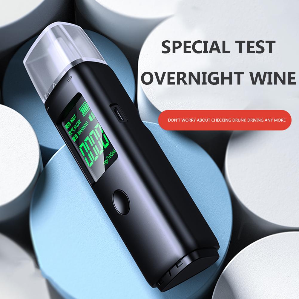 Digital Portable Breath Alcohol Tester Rechargeable Alcohol Detector Electronic Alcohol Tester for Personal & Professional Use