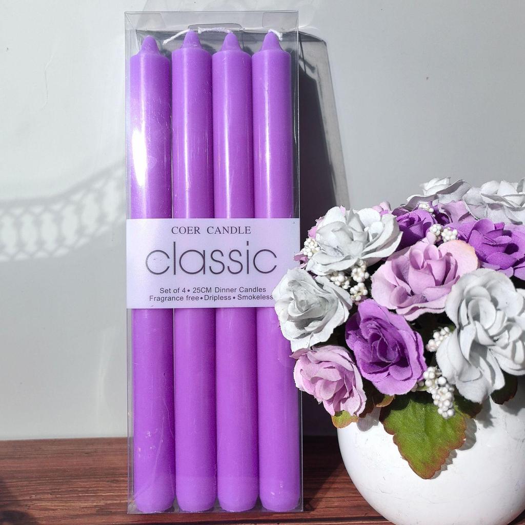 European Classic Red & White Smokeless Candles - Ideal for Emergencies, Romantic Weddings, and Candlelit Dinners.
