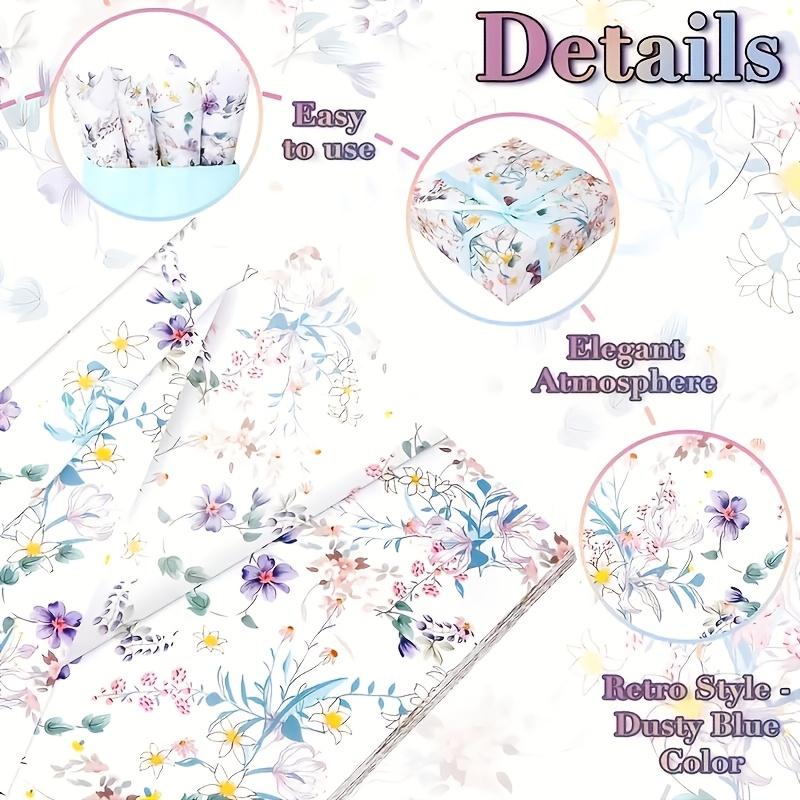 10 Arkuszy/zestaw Papier Tkankowy Kwiatowy Wzór Roślin i Kwiatów Do Pakowania Prezentów, Rękodzieła, Dekoracje Urodzinowe, Ślubne, Materiały do Bukietów, Wszechstronny Papier Dekoracyjny