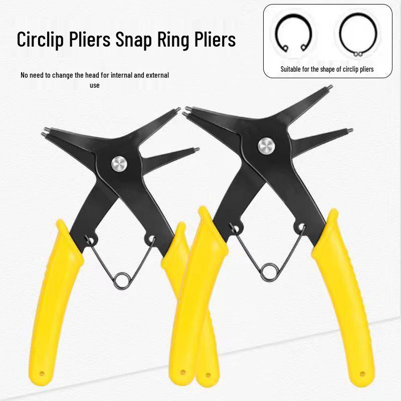 

Dual-Action Circlip Pliers: Internal & External Retaining Ring Tool Green Circlip Pliers (No Packaging)
