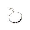Geometric Zircon Square Adjustable Bracelet For Women With Elegant Jewelry Style