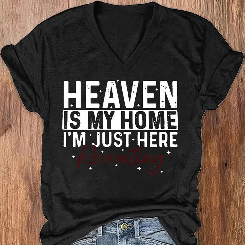 

Модные ретро-текстовые блузки с коротким рукавом и V-образным вырезом, повседневные футболки 8XL чёрный