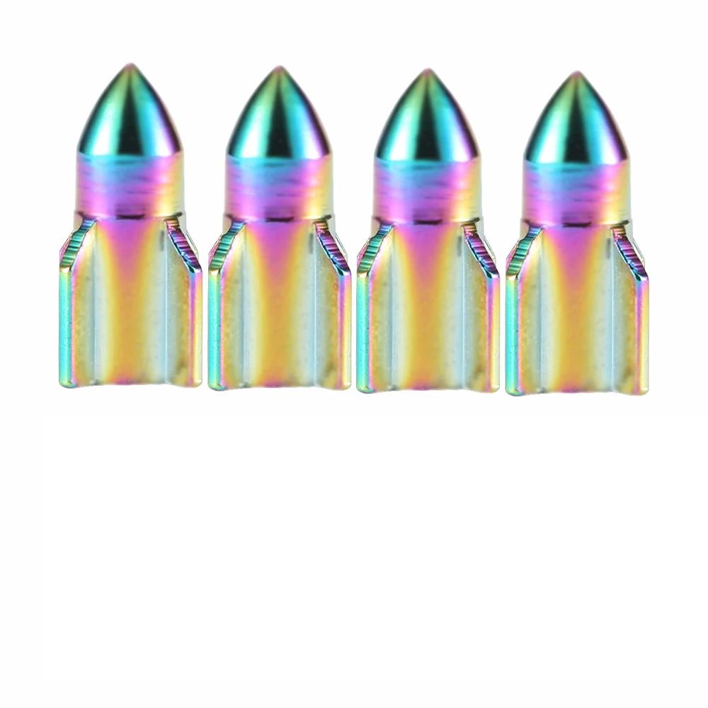 Colorful Valve Stems Caps Tire Cap Aluminum Wheels Cover For Car Valve Plugs For Wheels Nipple Caps For Auto Motorcycle Bike