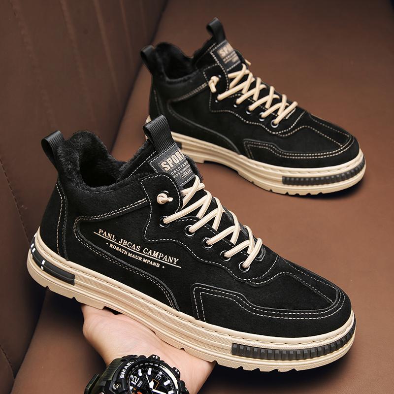 

Новые модные осенне-зимние мужские низкие ботинки Martin для студентов и мальчиков, трендовая рабочая обувь с мягкой подошвой, кроссовки Martin для охраны труда 39 чёрный