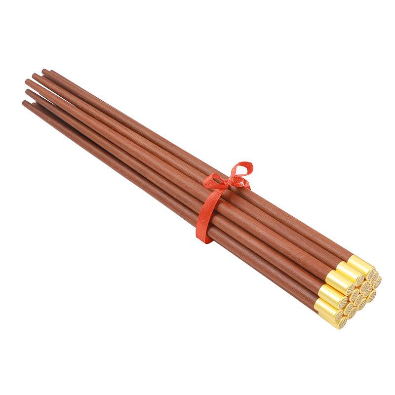 Chinese-Style Solid Wood Chopsticks - 10 Pairs Gift Box for Clients & Souvenirs