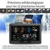 Station météo sans fil avec 3 capteur horloge numérique thermomètre hygromètre intérieur extérieur prévisions météo pression leve