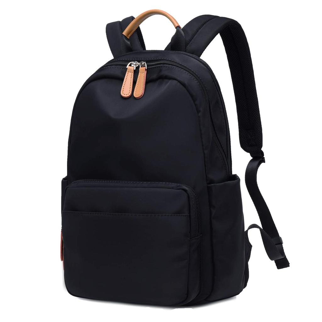 G-KAKO 2-Layer Backpack with 14 Pockets, A4 Size, Large Capacity, PC Storage, and Stylish Waterproof and Lightweight Nylon Backpack with Back Zipper,