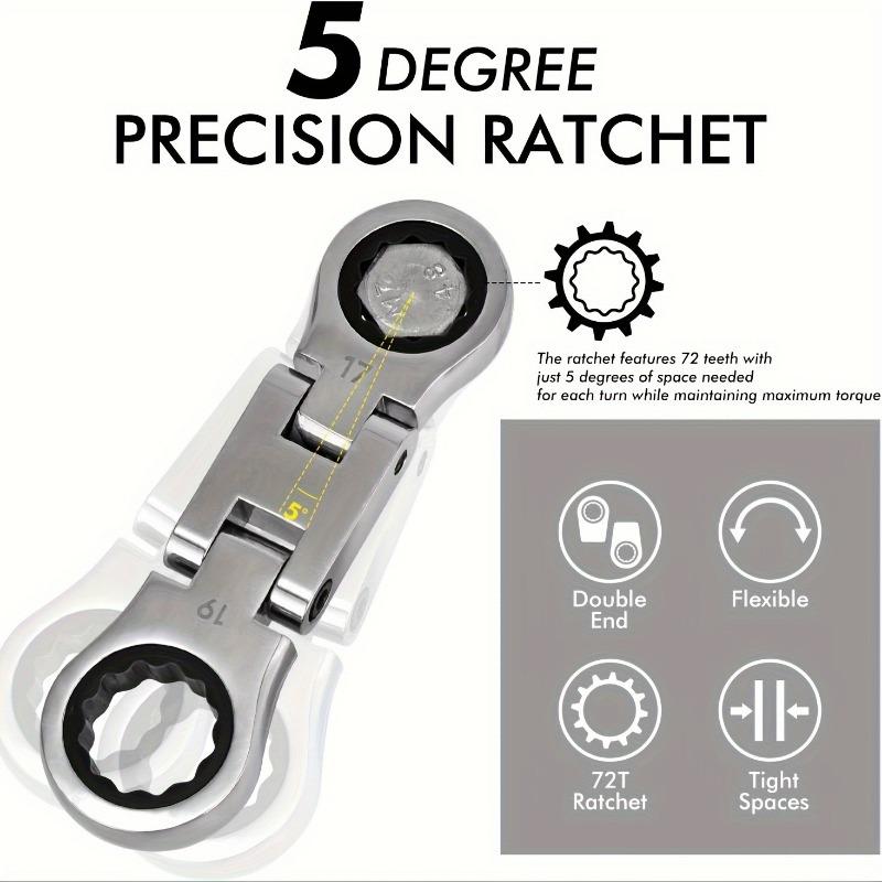 1pc Tool Set, Multi-functional Mini Ratchet Wrench, Labor-saving Double-Headed Wrench, Suitable for Car Repair, Bicycle Repair, Machine Repair