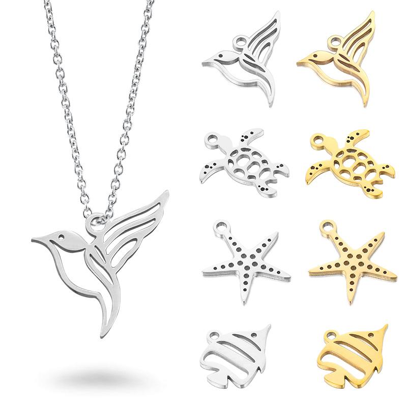 

5 шт., подвески в виде морского конька, подвески из нержавеющей стали, морская жизнь, ожерелье «сделай сам», ювелирные аксессуары