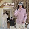 Large Size Women's Clothing Fleece Thickened Sweater Jacket Winter New Hooded Slim Top 441922