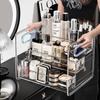Transparenter Schreibtisch-Kosmetik-Organizer Multifunktionales Schminktisch-Organizer-Regal Kosmetik-Aufbewahrungsbox Mehrschichtig
