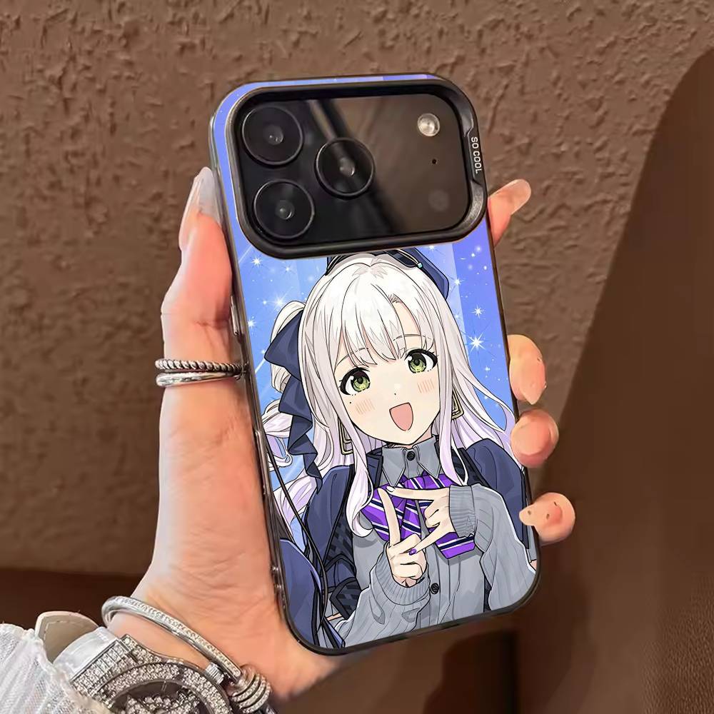 

Чехол для телефона Anime G-Girl BandS C-Cry для iPhone 17,16,15,14,13,12,11, Pro Max, Plus Конфетный серебристый чехол iPhone12