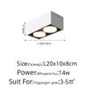 Takspotlight LED 7W 9W 12W Overflatemontert Antirefleks Vanlig aluminiumslysarmatur Downlight 85-265V