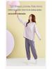 2025 Women's 100% Cotton Pajamas, Round Neck Long Sleeve Pullover, Casual Autumn/Spring Homewear Set