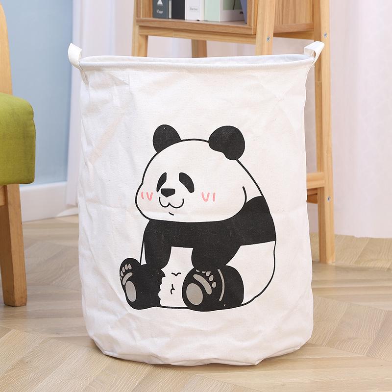 Round Cotton Linen Laundry Basket & Moisture-Proof Quilt Sorting Bag