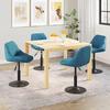 VidaXL Swivel Dining Chairs 4 Pcs Blue Velvet 3088795