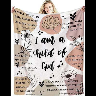Inspirierende christliche Decke x Weiches Flanell Schriftstelle Glaube Gebet Heilung Bibelvers Geschenk für Frauen