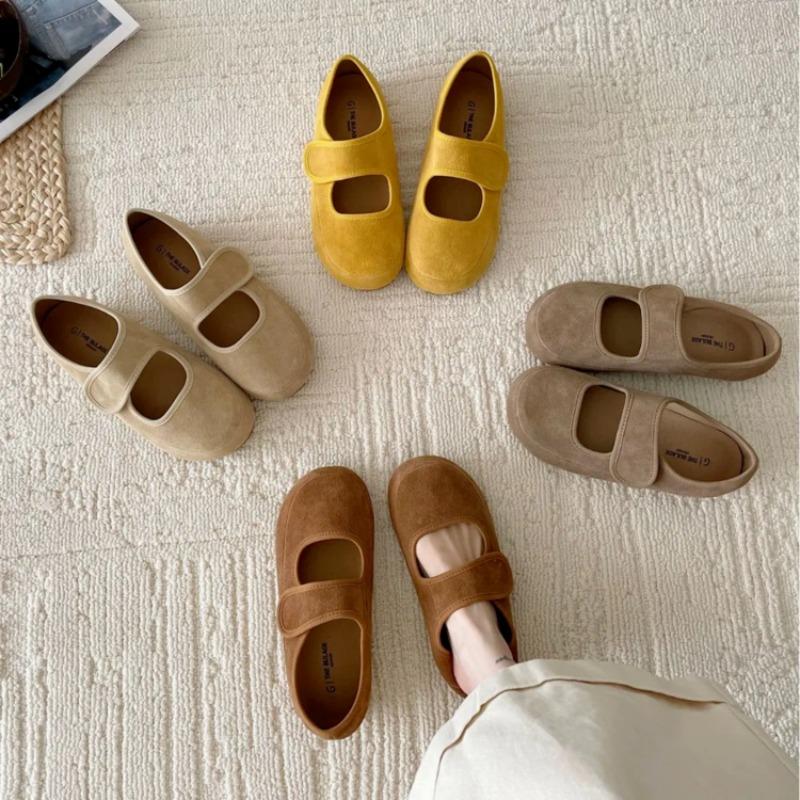 Retro Soft Bottom Round Head Mary Jane Shoes Women's Spring 2025 New Casual Japanese Sle  Gentle Wind Bean Shoes