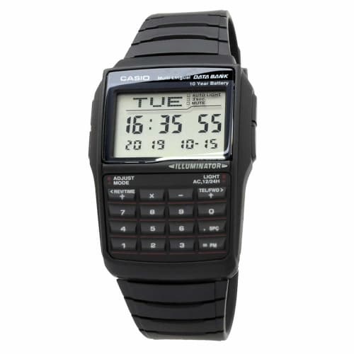 Casio CASIO Data Bank Digital Men's Watch DBC-32-1A Genuine BOX Overseas Model Black Black