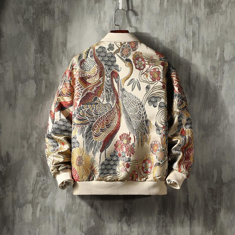 Jarní Novinka Pánská Vyšívaná Nadměrná Velikost Módní Ležérní Bunda
