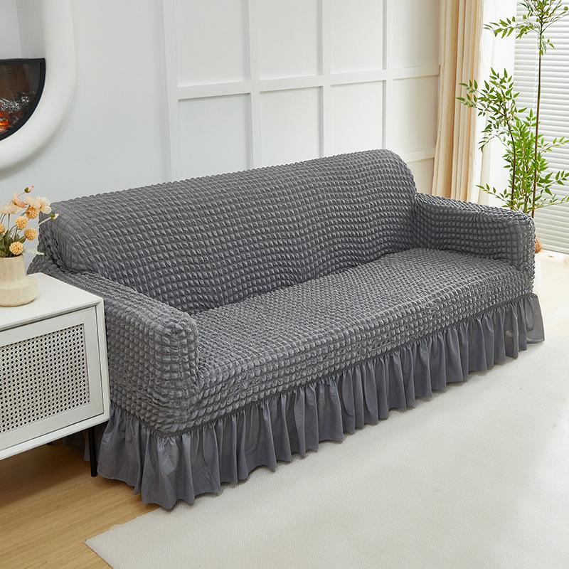 Light Luxury Seersucker Universal Sofa Cover Lazy High Elastic Sofa Cover All-Inclusive Anti-Cat Scratch Universal Non-Slip In All Seasons