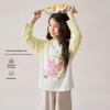 LUSON Girls' Long-Sleeve Cartoon T-Shirt