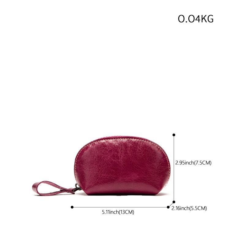 Cute Mini Leather Small Coin Purse High-end Sense First Layer Cowhide Coin Storage Bag Pendant Key Card Case
