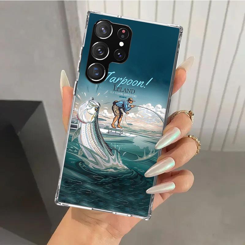 Hunting Fishing Man Phone Case for Samsung Galaxy A17 A16 A26 A36 A56 A15 A25 A35 A55 A14 A24 A34 A54 A13 A23 A33 A53 A05S A04S