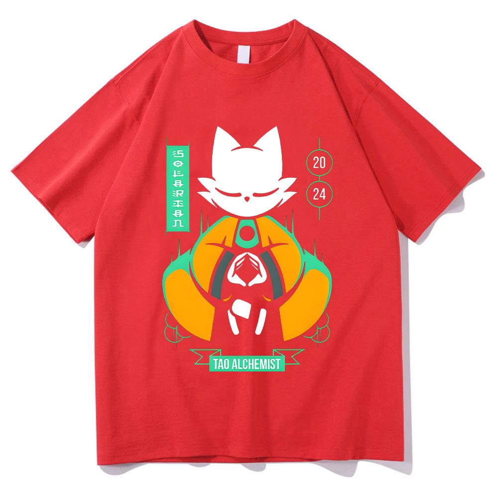 

Nine Sols T-Shirt Yi Tao Alchemist Character T Shirts Hot Game Cartoon Print Cotton Clothes Comfortable Casual Tees XXL червоний