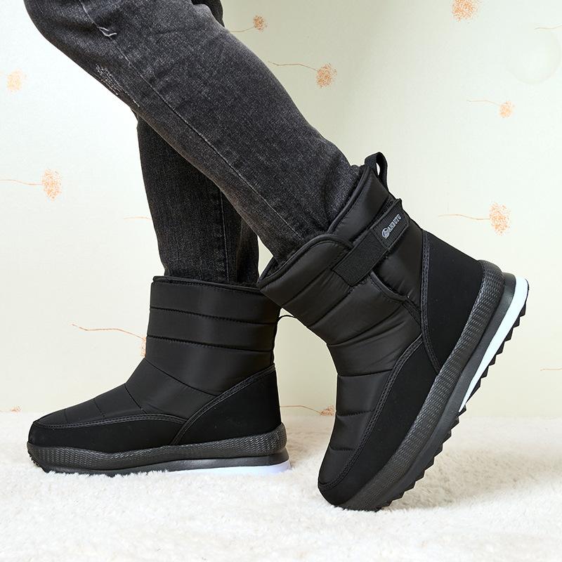 Snow boots velvet warm high-top cotton shoes thickened casual men's and women's boots cotton shoes