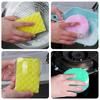 Wave Washing Dishes Sponge Kitchen Brush Pot Artifact Thickened Sponge Scouring Pad Brush Bowl Housework Cleaning Sponge Block