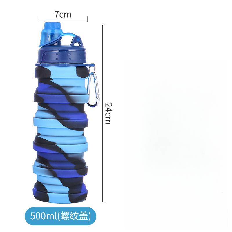 Outdoor Travel Silicone Folding Sports Kettle Environmentally Friendly Food Grade Silicone Water Bottle Foldable Silicone Water Cup