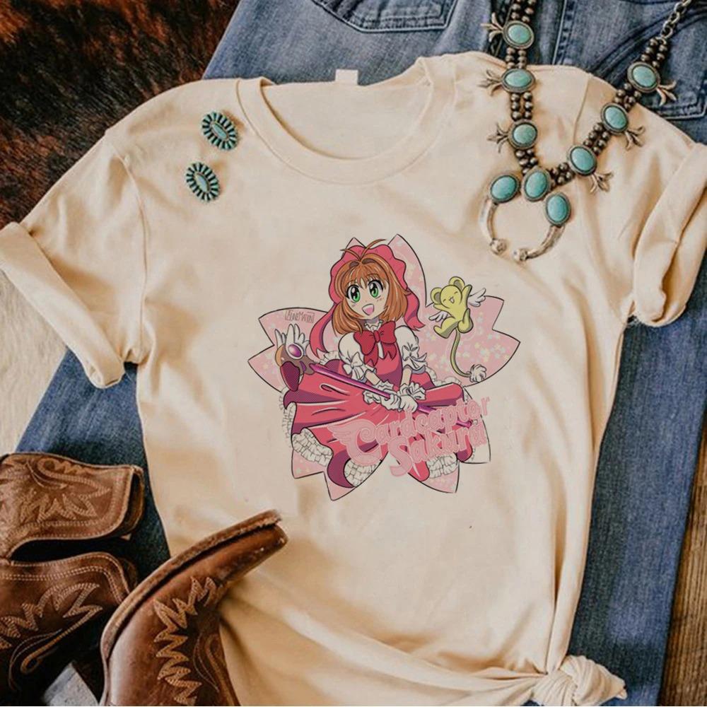 Cardcaptor Sakura t-shirts women designer tshirt female Japanese manga y2k clothes