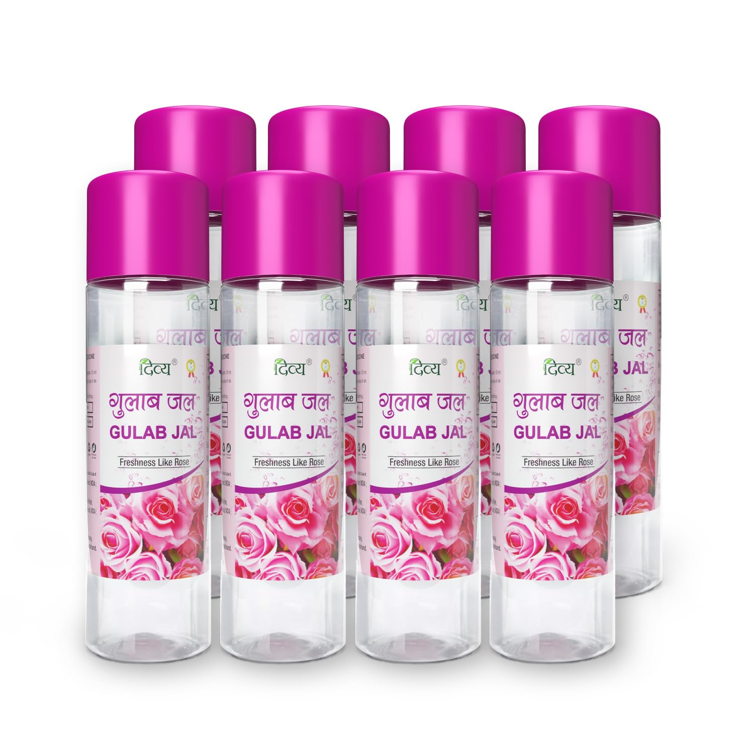 

Patanjali Divya Gulab Jal Rose Water Facial Toner Hydrating Skin Care Mist 120 ml X Pack Of 8 Daily Refreshing Use