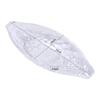 2pcs Large Size Dessert Plate Transparent Salad Serving Bowl Boat Shaped Ice Cream Bowl  Restaurants