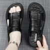 Fashion 2025 Summer Fashion Men Sandals Man Beach Leather Sandals Luxury Sandals Men Outdoor Beach Casual Shoes Cheap Male Sandals
